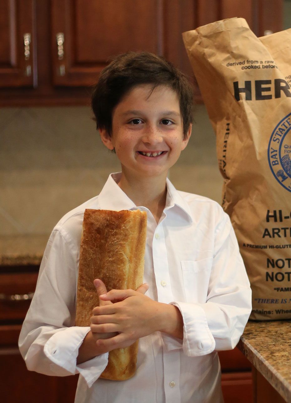Baker Paul in his kitchen